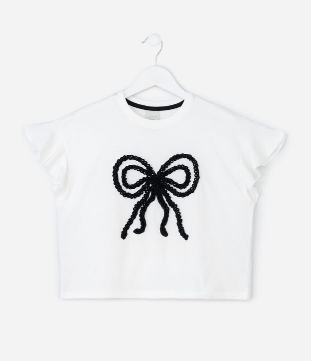 Remera Infantil con Lazo Bordado - Talle 5 a 14 años 3