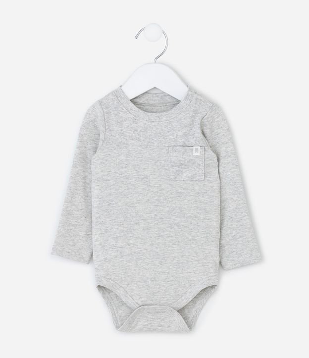 Body Infantil en Cotton con Recortes y Bolsillo delantero – Talle 0 a 18 Meses 2