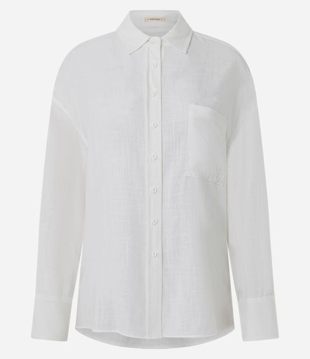 Camisa Oversized en Viscolino con Puños Ajustados 5