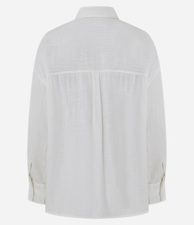 Camisa Oversized en Viscolino con Puños Ajustados 6