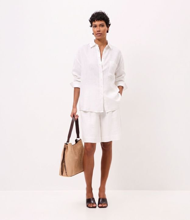 Camisa Oversized en Viscolino con Puños Ajustados 3