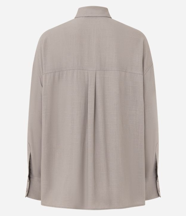 Camisa Oversized en Viscolino con Puños Ajustados 2