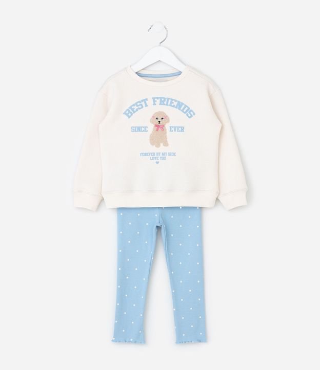 Conjunto Infantil Saco y Legging con Estampa de Perro – Talle 1 a 6 años