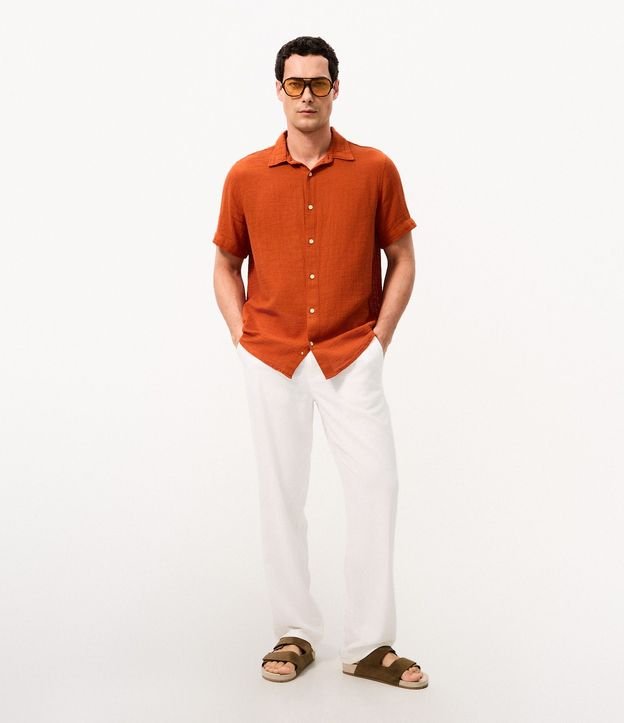 Camisa Comfort en Algodón con Textura 2