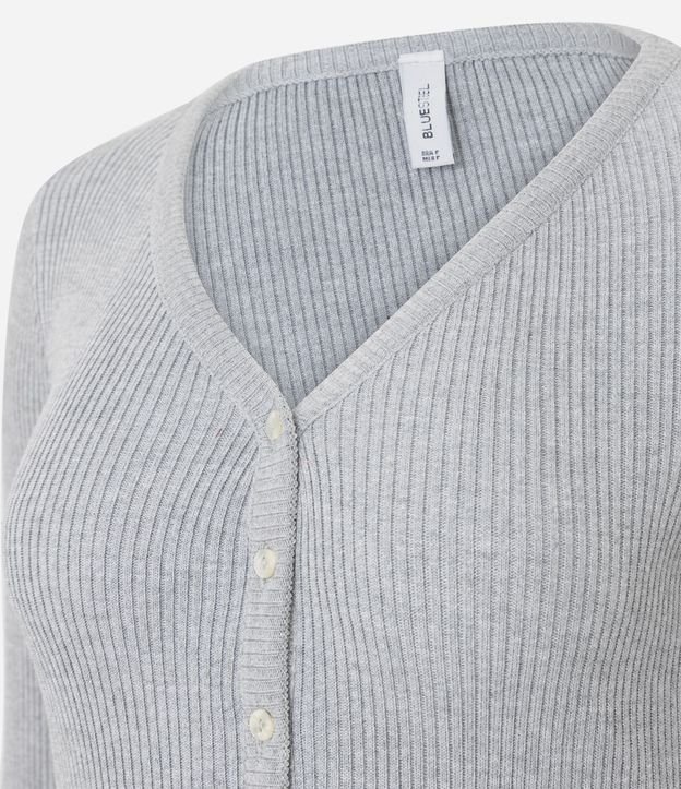 Cardigan en Punto con Punto Texturizado y Volados en el Ruedo 6