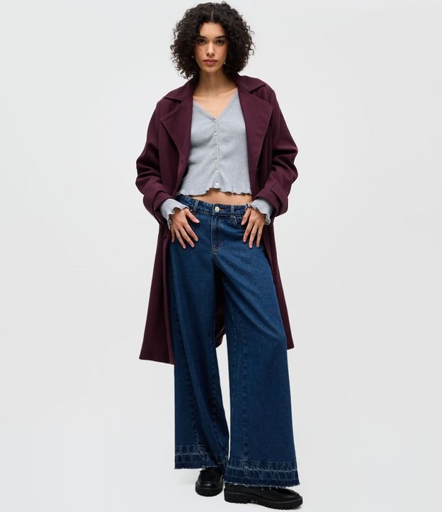 Cardigan en Punto con Punto Texturizado y Volados en el Ruedo 2