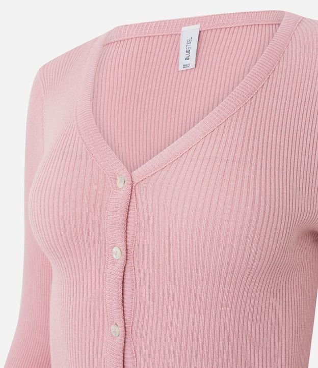 Cardigan en Punto con Punto Texturizado y Volados en el Ruedo 6