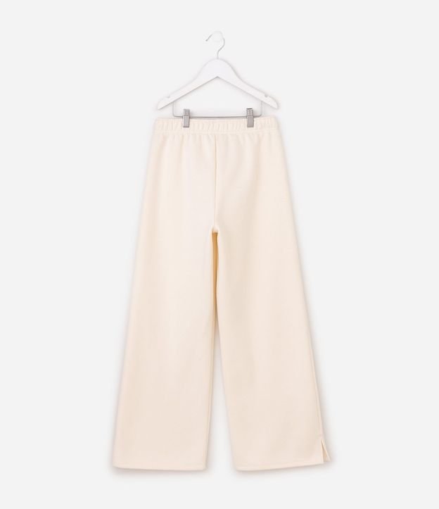 Pantalón Wide Leg Infantil en Algodón con Felpa - Talle 7 a 14 años 3