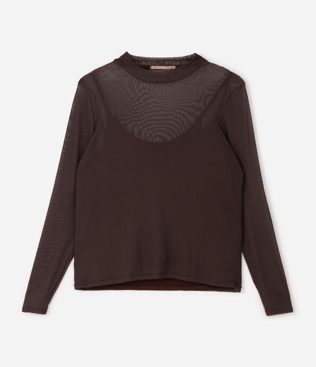 Blusa en Tule con Anágua y cuello Curve & Plus Size 4