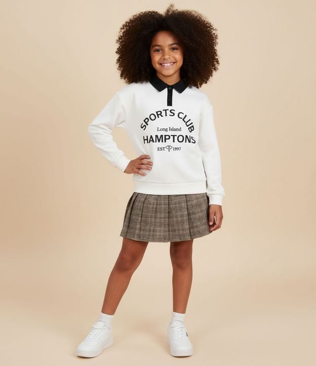 Saco Relajado Infantil en Algodón con Lettering Hamptons – Talle 5 a 16 años