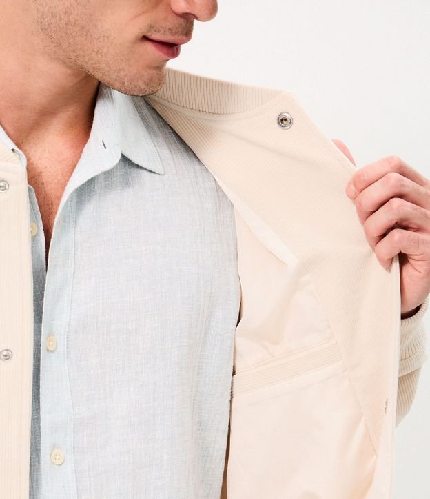 Campera Bomber en Terciopelo con Botones Forrados 4