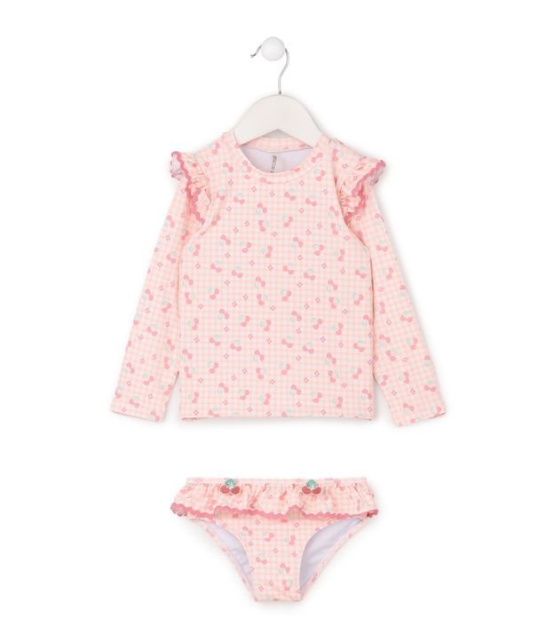 Conjunto Infantil Protección UV con Estampa de Cerezas - Talle 1 a 4 años