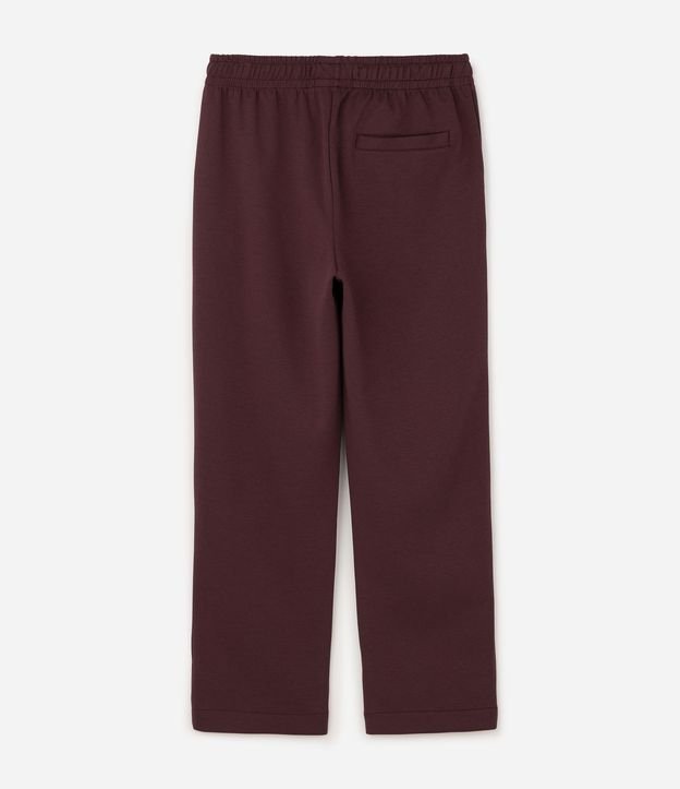 Pantalón Recto en Malla Pesada Scuba con Cintura Elástica 7