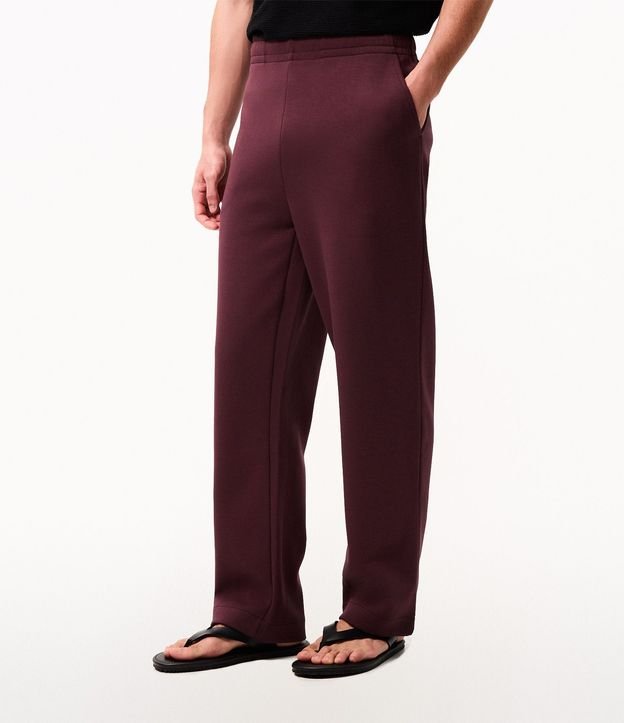 Pantalón Recto en Malla Pesada Scuba con Cintura Elástica 2