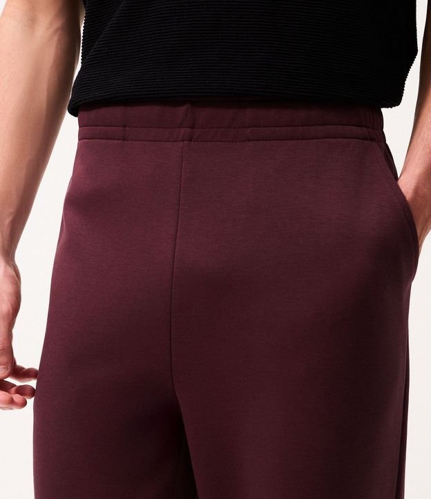 Pantalón Recto en Malla Pesada Scuba con Cintura Elástica 5