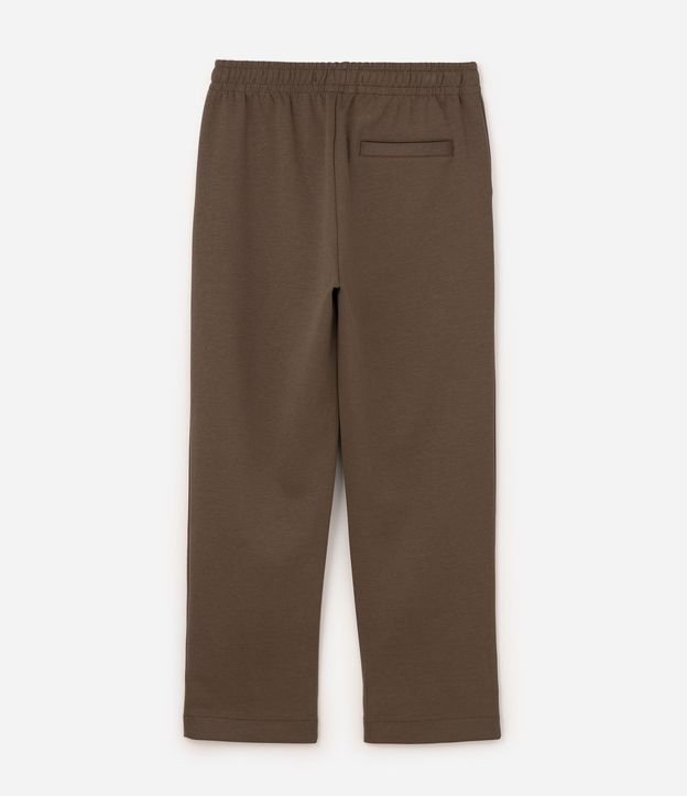 Pantalón Recto en Malla Pesada Scuba con Cintura Elástica 7