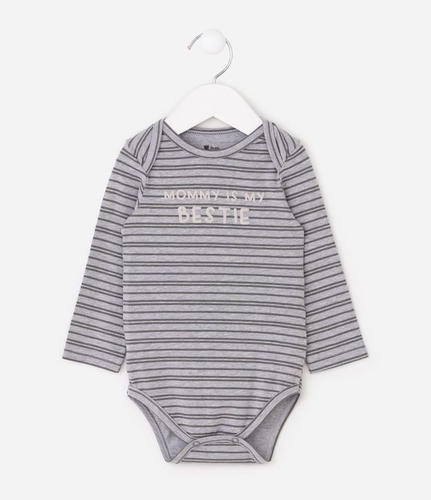 Body Infantil Listrado Mommy is My Bestie - Talle 0 a 18 Meses