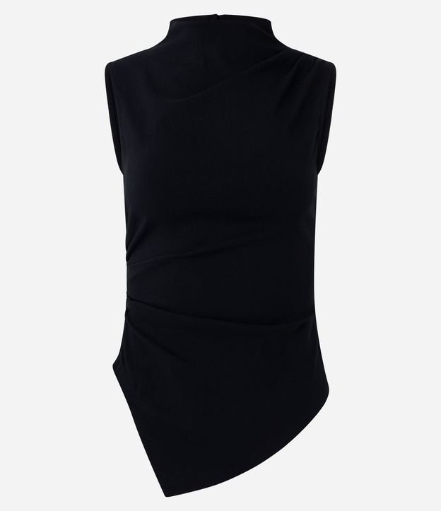 Blusa en Bengalina con Cuello y Ruedo Asimétrico 5