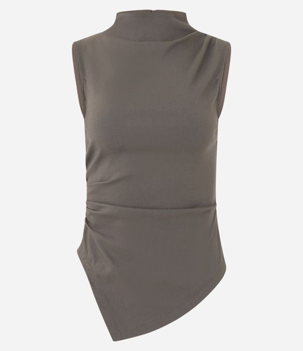 Blusa en Bengalina con Cuello y Ruedo Asimétrico 5