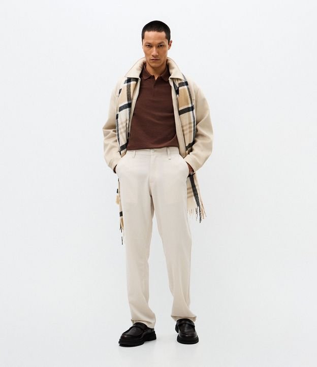 Polo Slim en Media Malla con Botones y Textura Acanalada 2
