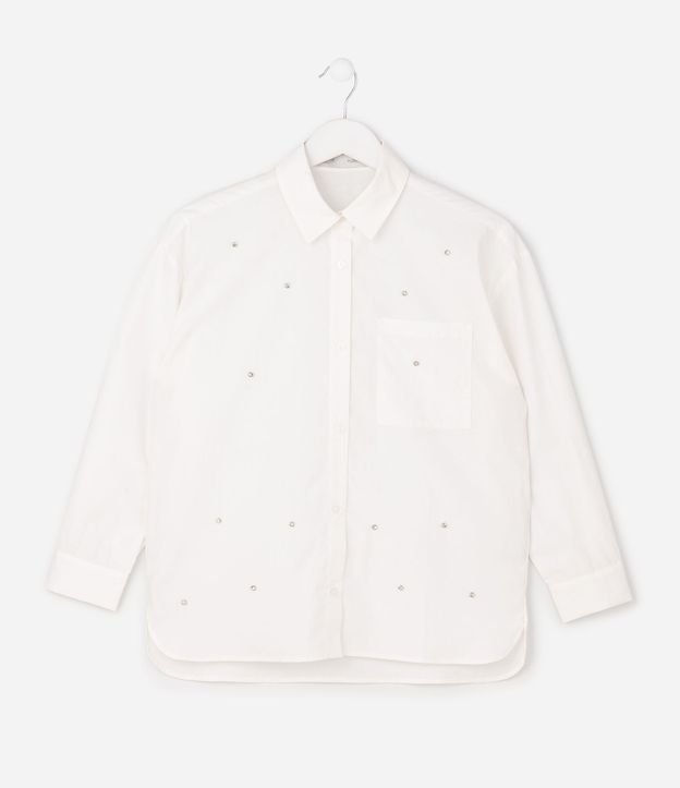 Camisa Oversized Infantil en Tricolina con Aplicaciones Brillantes – Talle 7 a 14 años 2