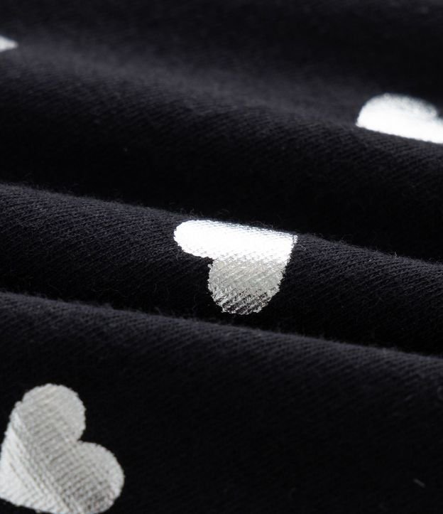 Pantalón Infantil Legging con Estampa de Corazones en Foil – Talle 5 a 14 años 4
