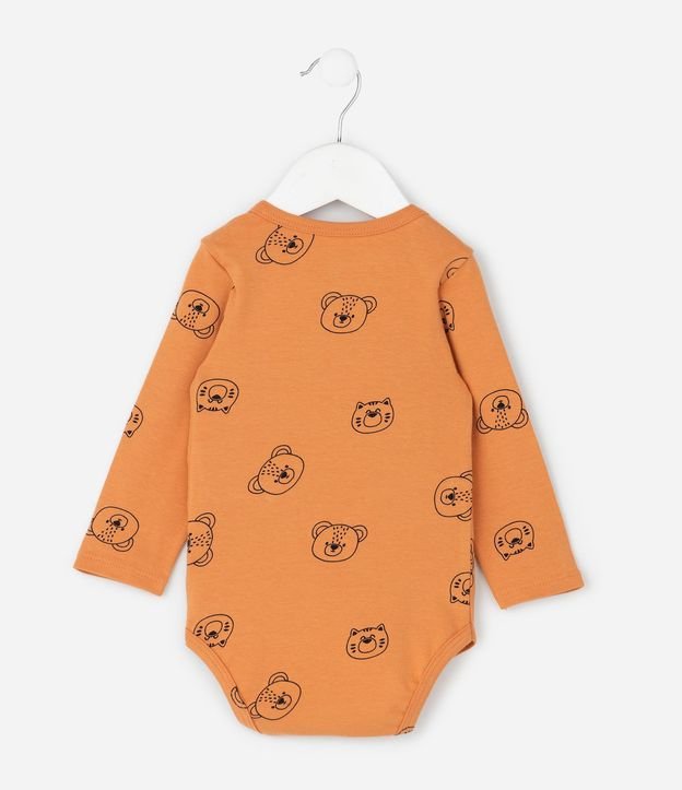 Body Infantil con Estampa Fullprint con Cara de Oso – Talle RN a 18 Meses 3