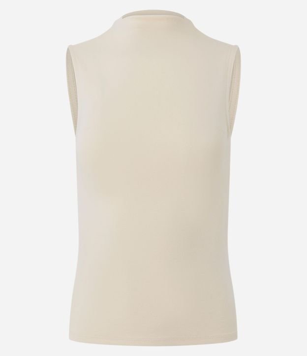 Blusa Musculosa Básica de Algodón con Cuello Alto 2