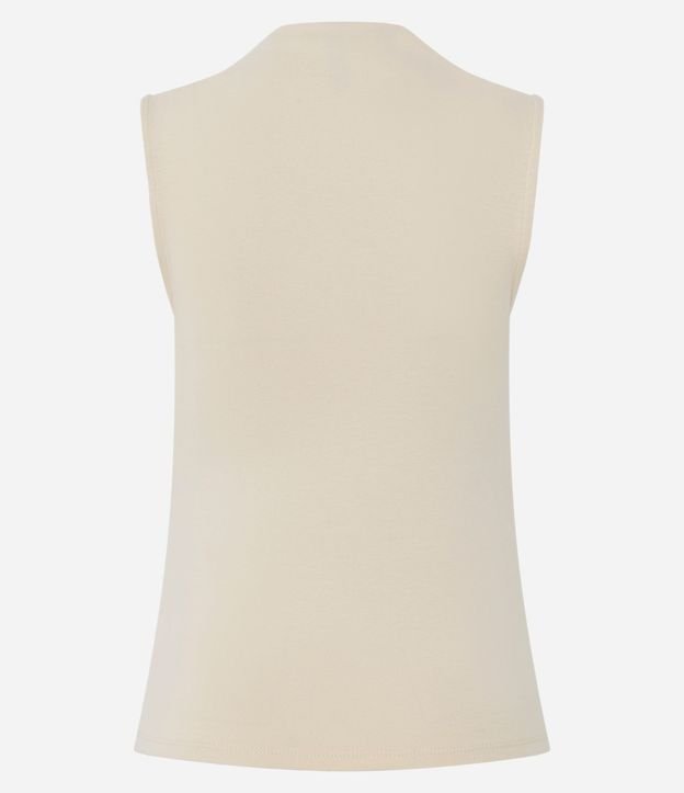 Blusa Musculosa Básica de Algodón con Cuello Alto 3
