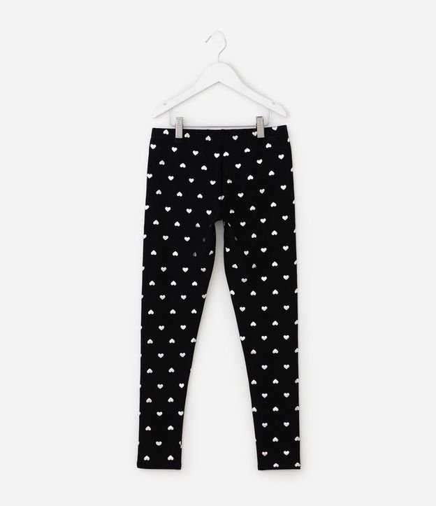 Pantalón Infantil Legging con Estampa de Corazón en Foil – Talle 5 a 14 años 4