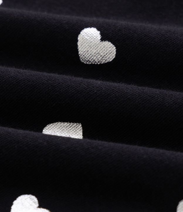 Pantalón Infantil Legging con Estampa de Corazón en Foil – Talle 5 a 14 años 5
