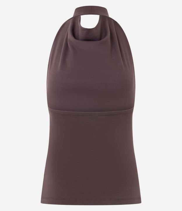 Blusa Frente única en Punto Roma con Escote Degagê 6