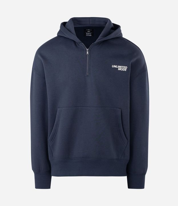 Buzo Masculino Algodón Unlimited con Capucha y Half Cremallera 5