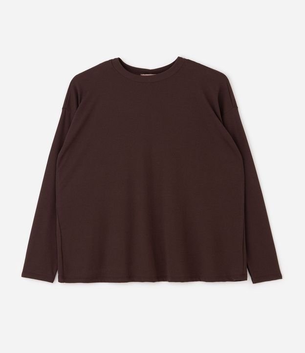 Blusa en Rib Sin Sisa con Cuello Redondo Curve & Plus Size 4