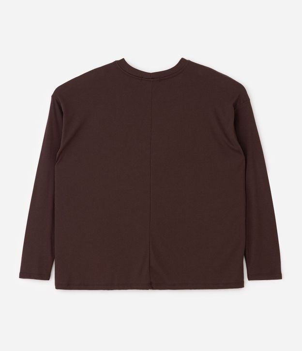 Blusa en Rib Sin Sisa con Cuello Redondo Curve & Plus Size 5