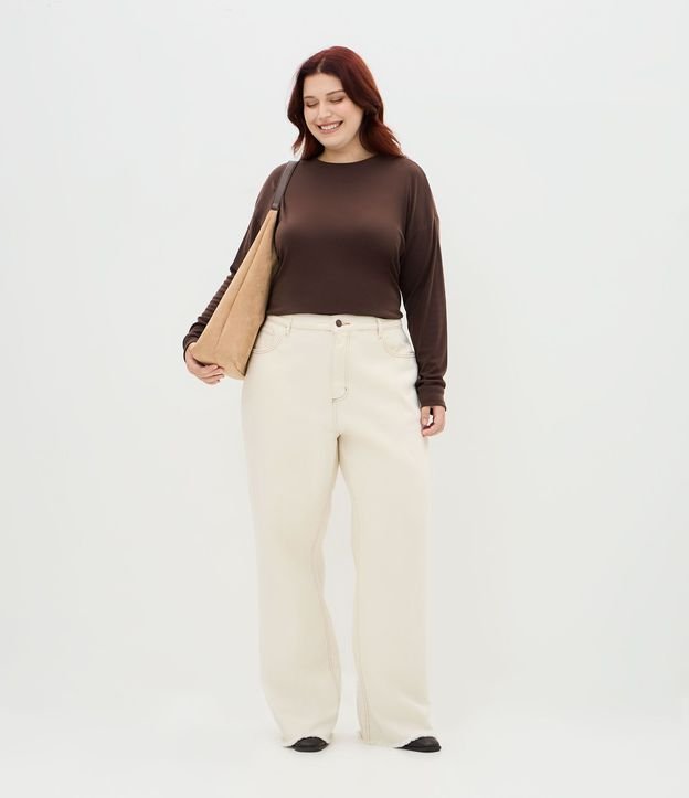 Blusa en Rib Sin Sisa con Cuello Redondo Curve & Plus Size 2