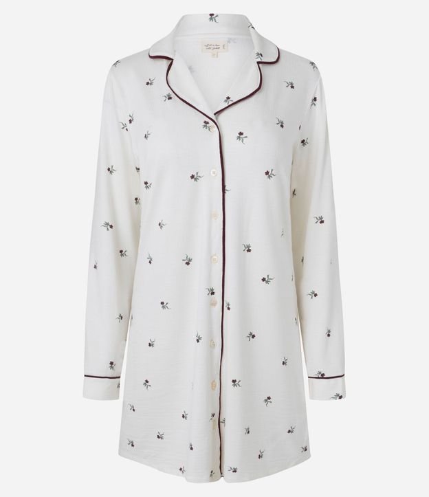 Camisón Americano con Estampa de Flores 4