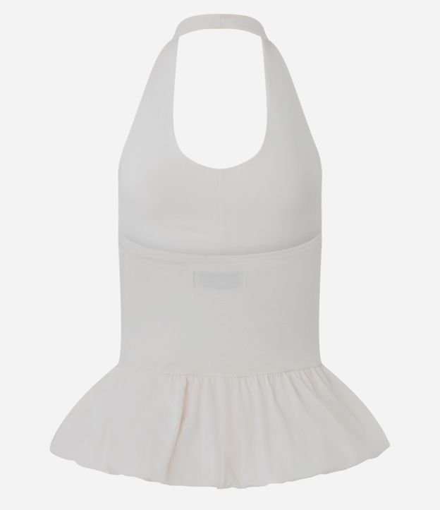 Blusa Frente Única en Algodón con Ruedo Peplum 6
