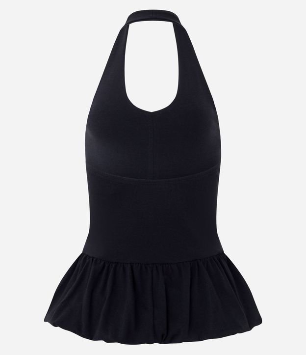 Blusa Frente Única en Algodón con Ruedo Peplum 6