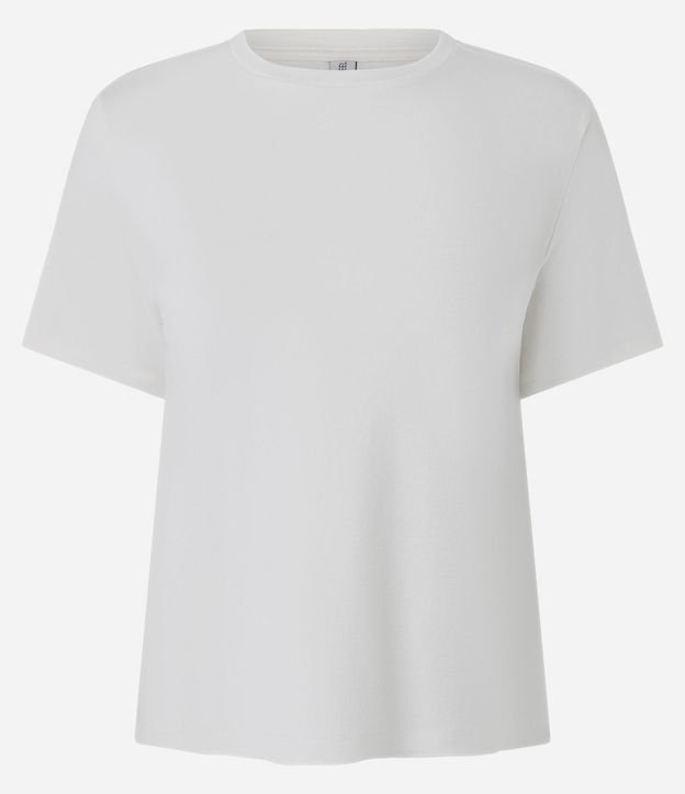 Blusa Básica con Manga Corta y Cuello Redondo 3