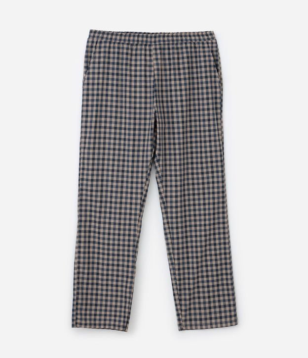 Pantalón de Pijama en Tricolina de Cuadros 4
