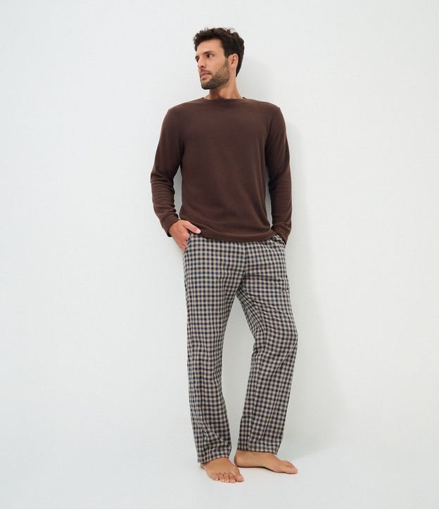 Pantalón de Pijama en Tricolina de Cuadros 1