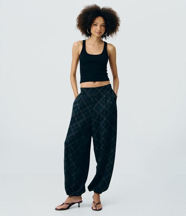 Pantalón Aladim de Cuadros en Viscosa 1