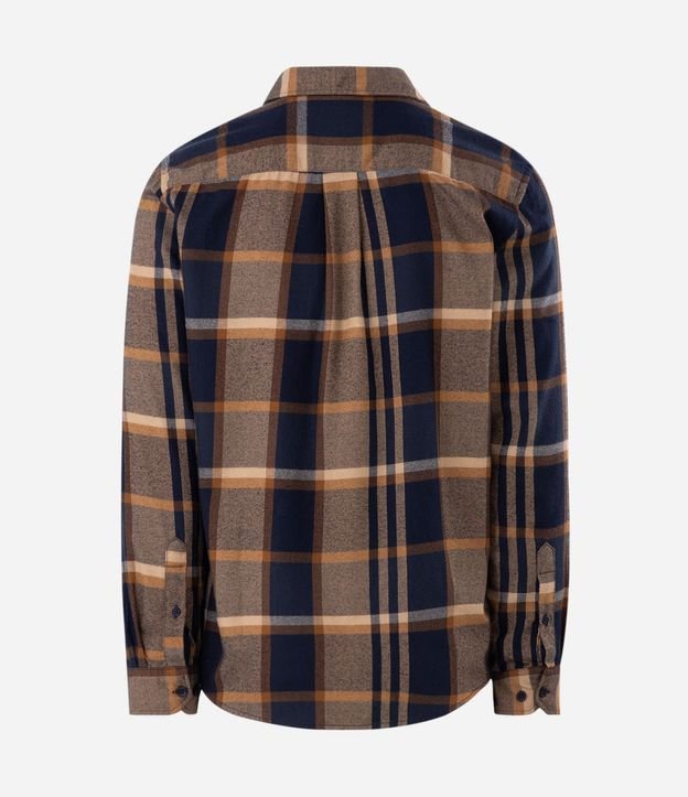 Camisa Franela de Cuadros Manga Larga 6