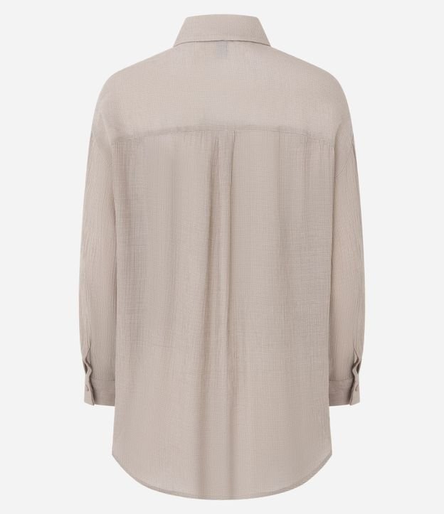 Camisa en Chalis con Manga Larga y Efecto Arrugado 3