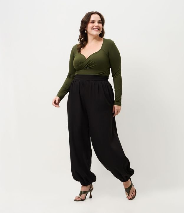 Pantalón Aladim en Crepé Curve & Plus Size