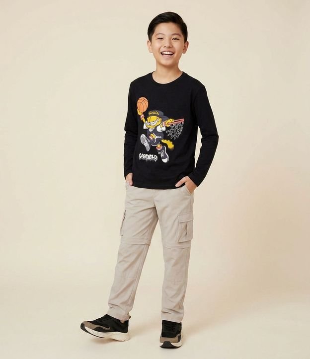 Pantalón Recto Infantil Vira Bermuda - Talle 5 a 14 años
