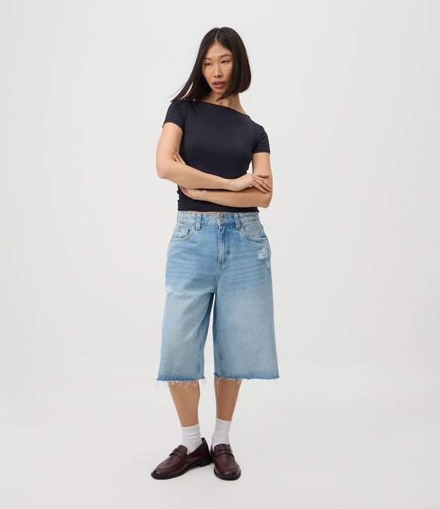 Blusa Regular en Poliamida con Escote Bote 2