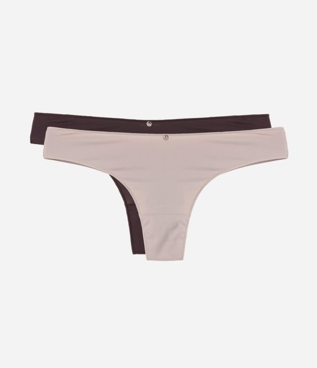 Kit 02 Bombachas Bikini Hilo Doble en Microfibra