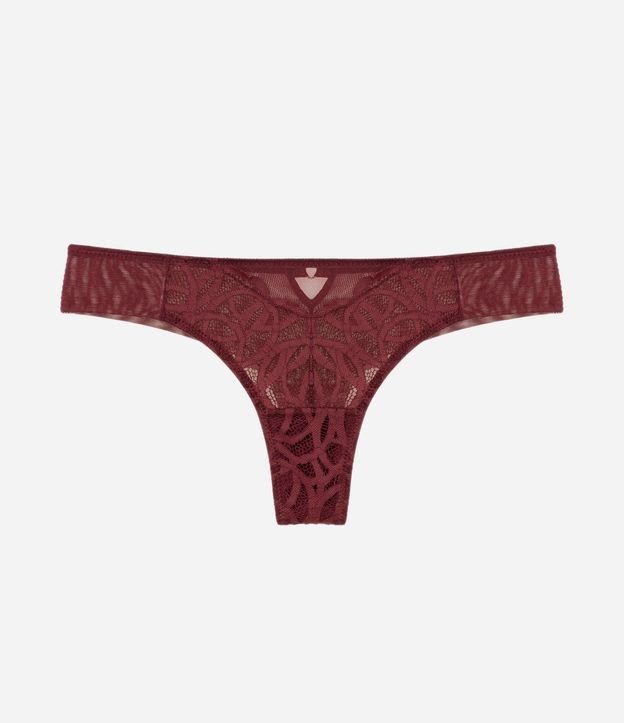 Bombacha Bikini Hilo Doble en Encaje con Textura Geométrica 5